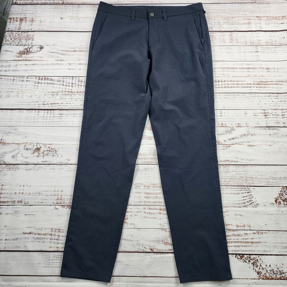 Lululemon Commission Slim-Fit Pants Men's 36 Heather Blue Ventlight LM5AF6S